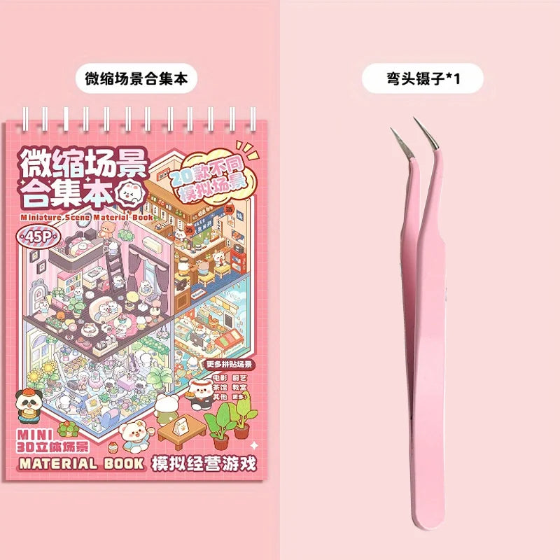 Mr Paper 45Pcs Forest Village DIY 3D Sticker Book